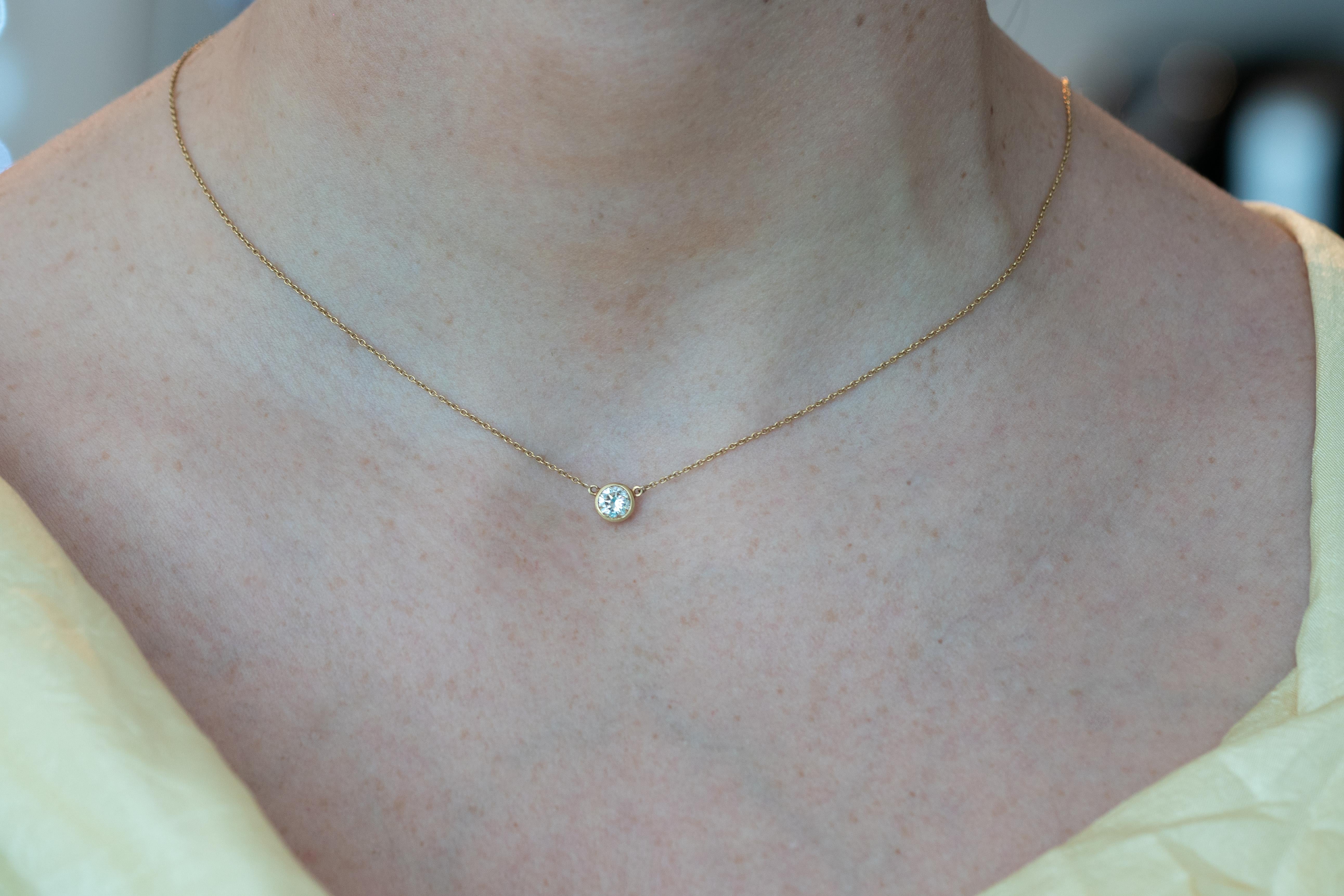 elsa peretti diamond by the yard necklace