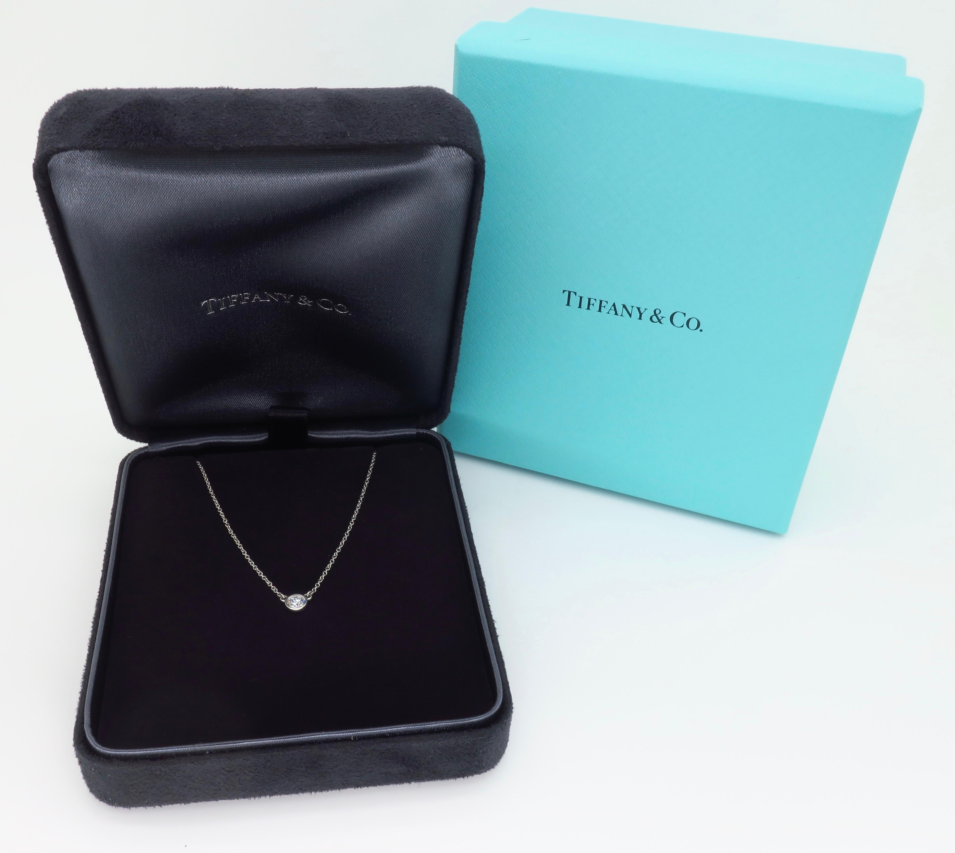 Tiffany & Co. Elsa Peretti Diamonds by the Yard Pendant Necklace in Platinum 1
