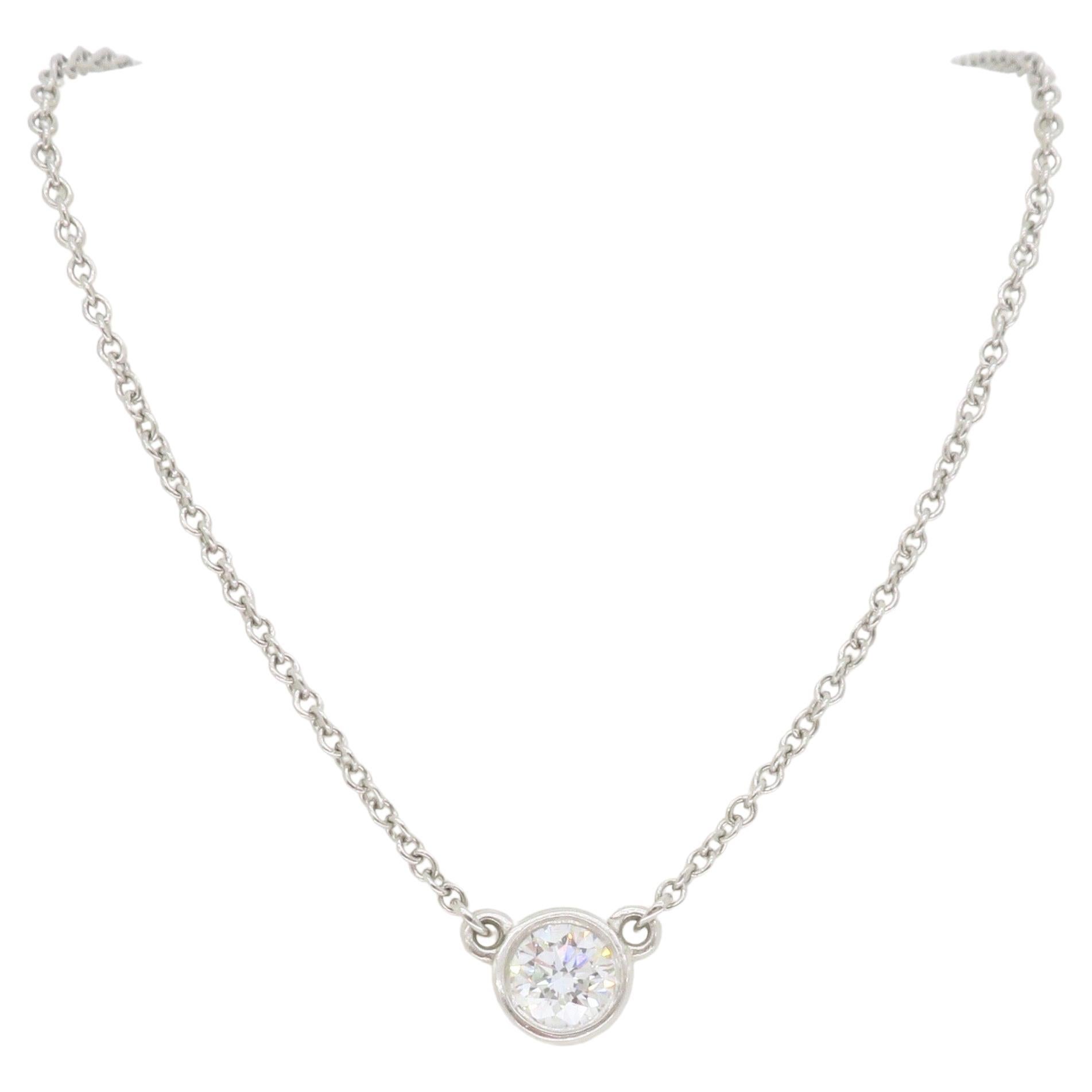 Tiffany & Co. Elsa Peretti Diamonds by the Yard Pendant Necklace in Platinum