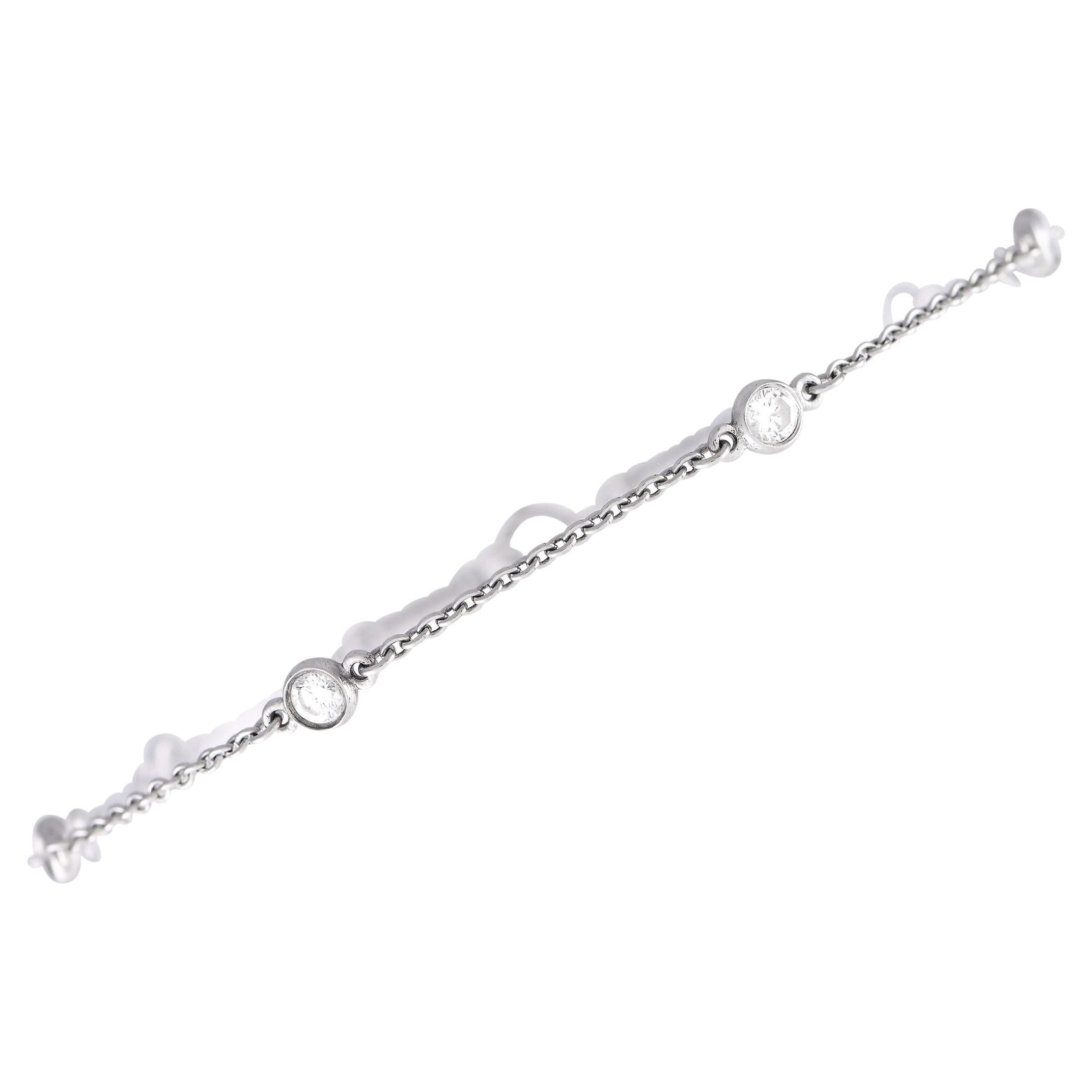 Tiffany & Co. Elsa Peretti Diamonds by the Yard Platinum 0.30ct Diamond Bracelet