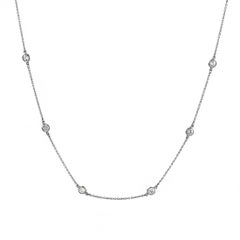 Tiffany & Co. Elsa Peretti Diamonds by the Yard Platinum 20 Diamond Necklace