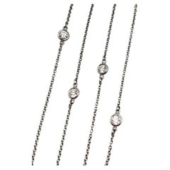 Tiffany & Co. Elsa Peretti Diamonds By The Yard - Collana in platino con diamanti da .77TCW