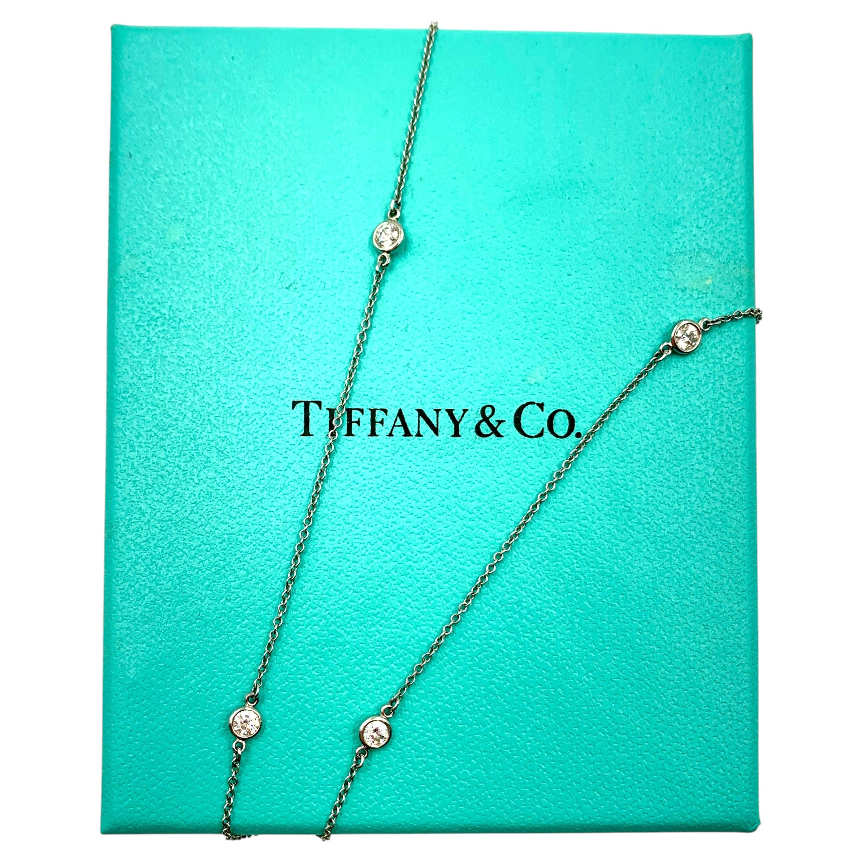Tiffany & Co. Elsa Peretti Diamonds By The Yard Platinum .77TCW Diamond Necklace