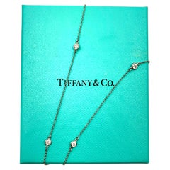 Tiffany & Co. Elsa Peretti Diamonds By The Yard - Collana in platino con diamanti da .77TCW
