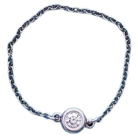 Tiffany & Co. Elsa Peretti Diamonds by the Yard Platinum Diamond Chain Ring