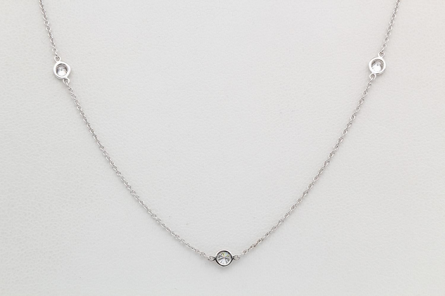 Tiffany & Co. Elsa Peretti Diamonds by the Yard Platinum Necklace 3