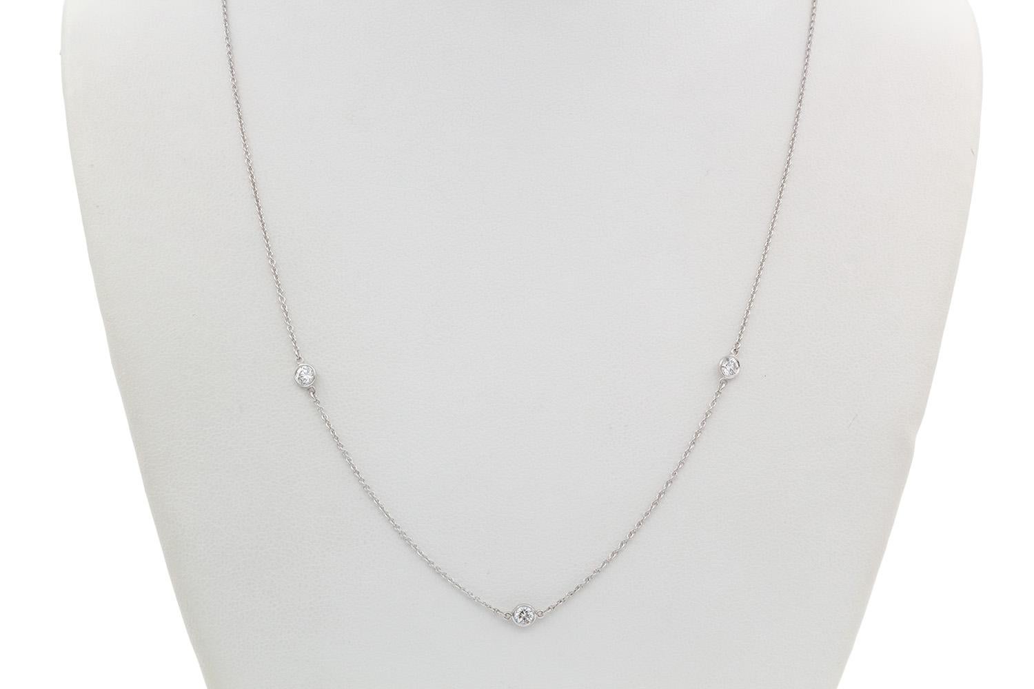 Women's Tiffany & Co. Elsa Peretti Diamonds by the Yard Platinum Necklace