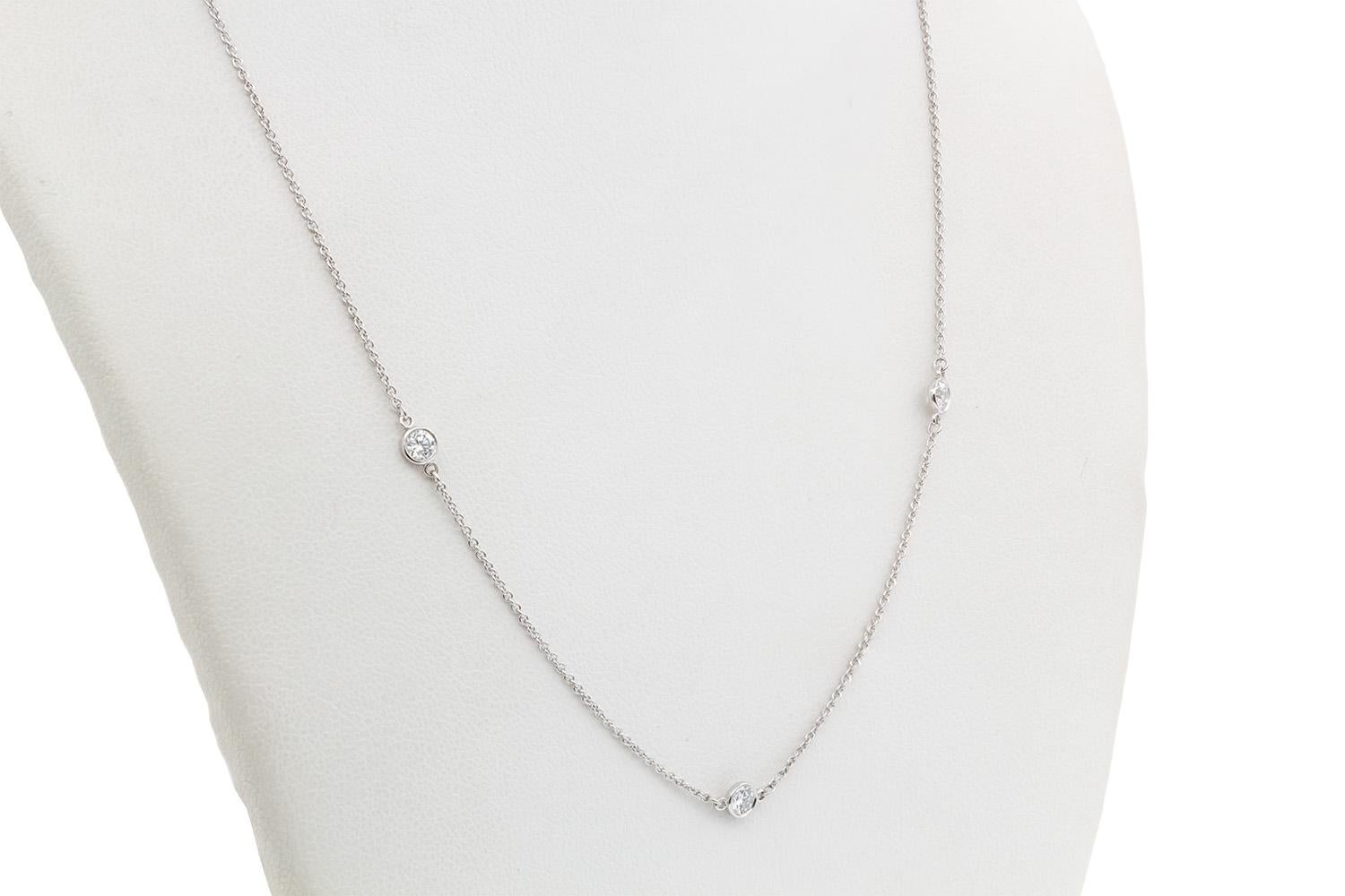 Tiffany & Co. Elsa Peretti Diamonds by the Yard Platinum Necklace 1