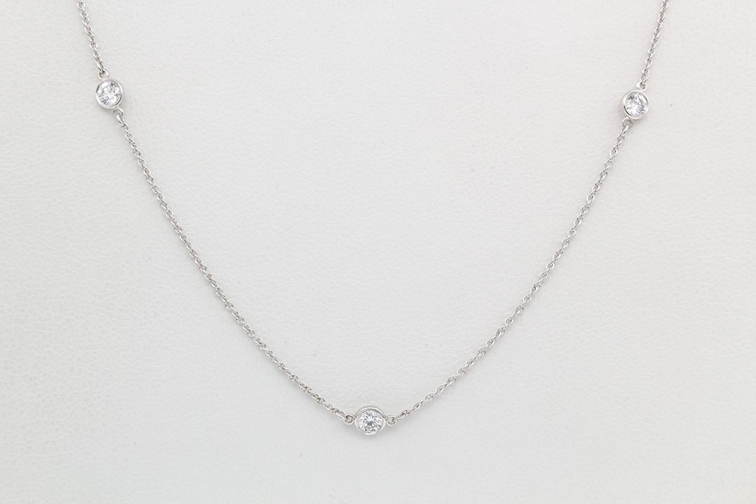 Tiffany & Co. Elsa Peretti Diamonds by the Yard Platinum Necklace 2