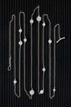Tiffany & Co. Elsa Peretti „Diamonds by the Yard“ – „Sprinkle“-Halskette aus Platin