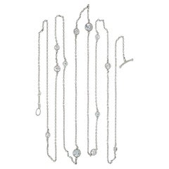 Tiffany & Co. Elsa Peretti „Diamonds by the Yard“ – „Sprinkle“-Halskette aus Platin
