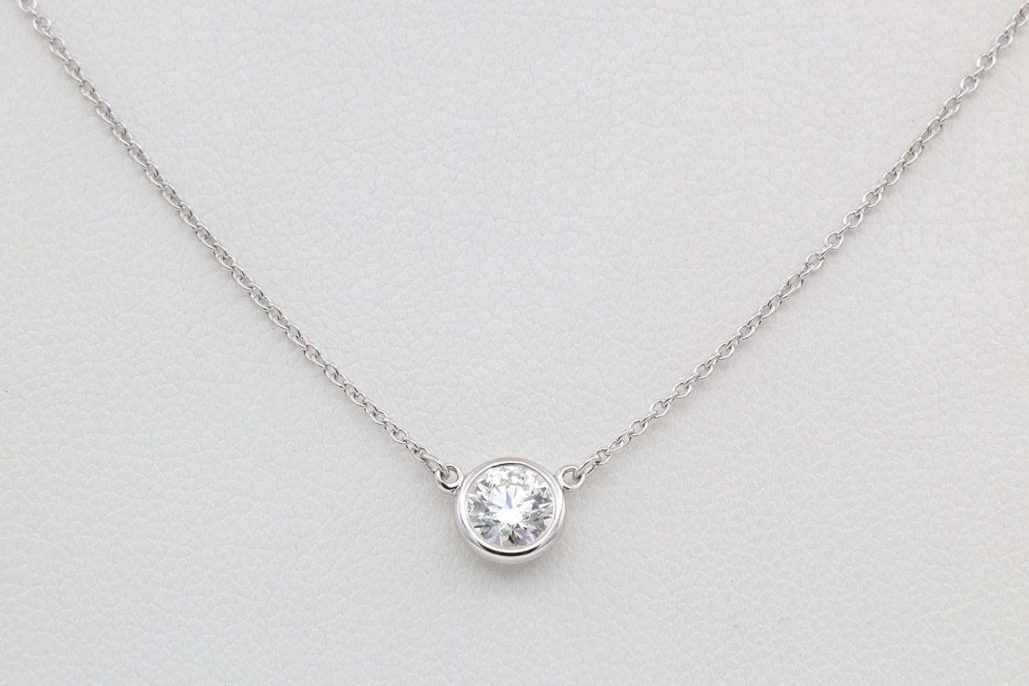 Tiffany & Co. Elsa Peretti Diamonds by the Yard Single Platinum Necklace 0.50ct 4