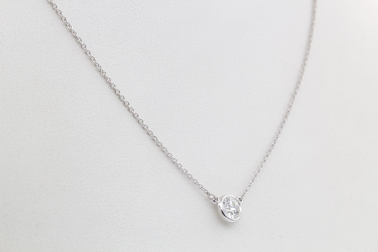 Tiffany & Co. Elsa Peretti Diamonds by the Yard Single Platinum Necklace 0.50ct 5