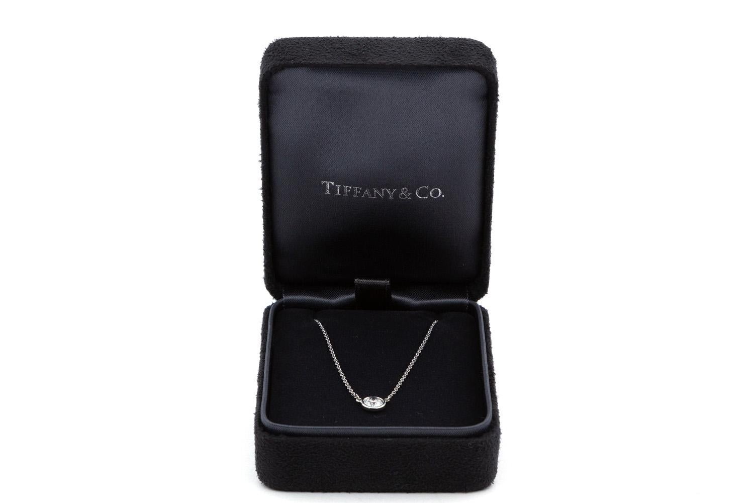 Tiffany & Co. Elsa Peretti Diamonds by the Yard Single Platinum Necklace 0.50ct 6