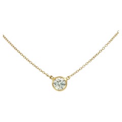 Tiffany 
Co. Elsa Peretti Diamonds by the Yard Solitaire Necklace 18K .5ct