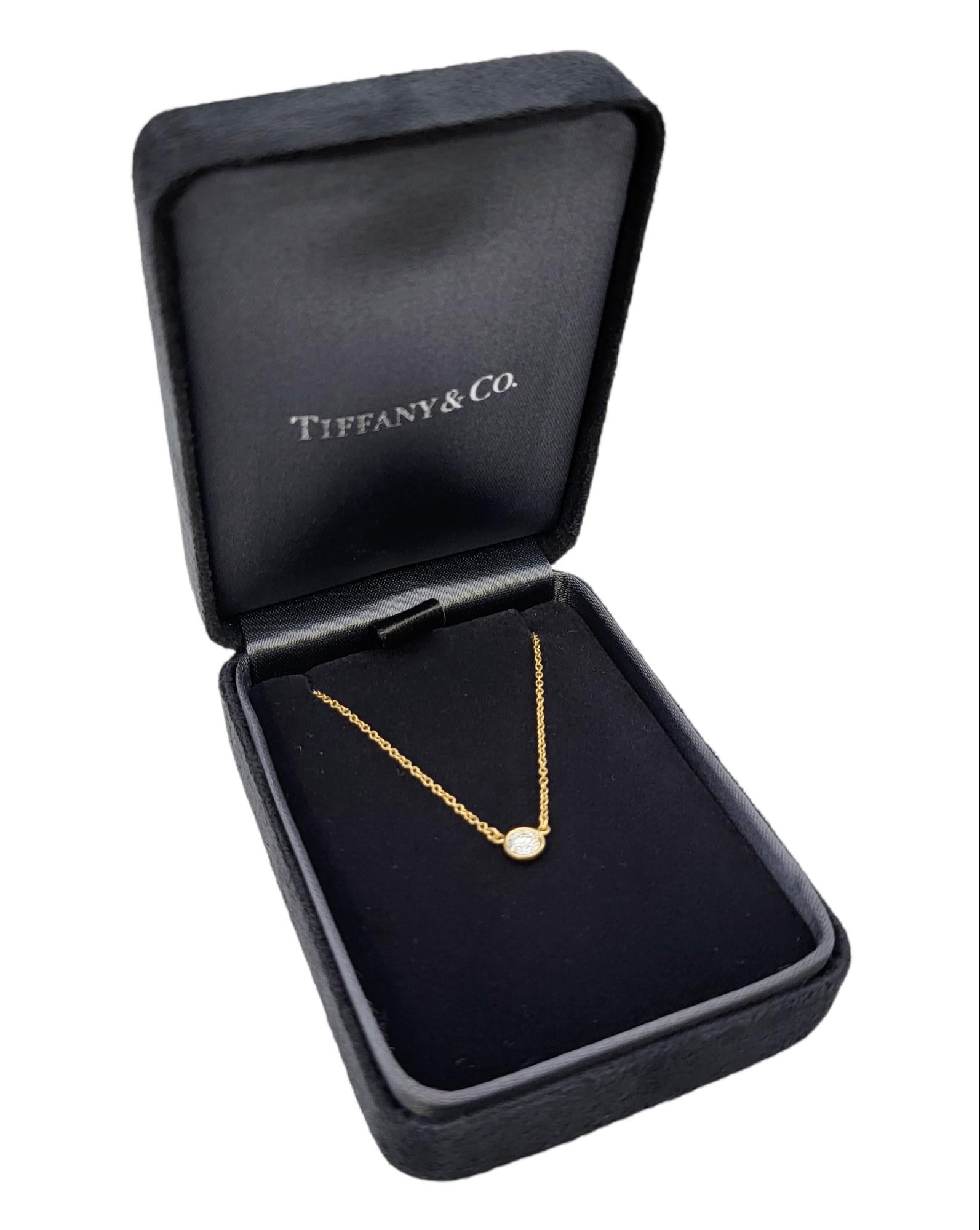 Tiffany & Co. Elsa Peretti Diamonds by the Yard Solitaire Pendant Necklace F/VS1 6