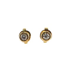 Tiffany & Co. Elsa Peretti Diamonds By The Yard Stud Earrings 18 Karat Gold