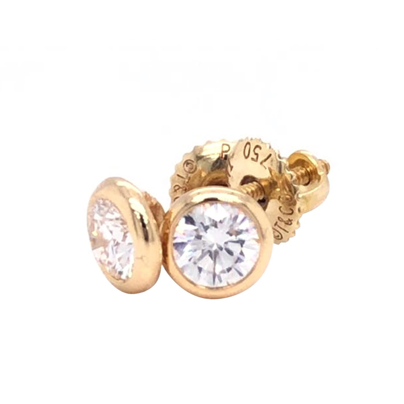 Modern Tiffany & Co. Elsa Peretti Diamonds by the Yard Stud Earrings