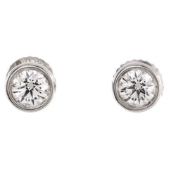 Tiffany & Co. Elsa Peretti Diamonds By The Yard Stud Earrings Platinum 