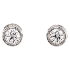 Tiffany & Co. Elsa Peretti Diamonds By The Yard Stud Earrings Platinum