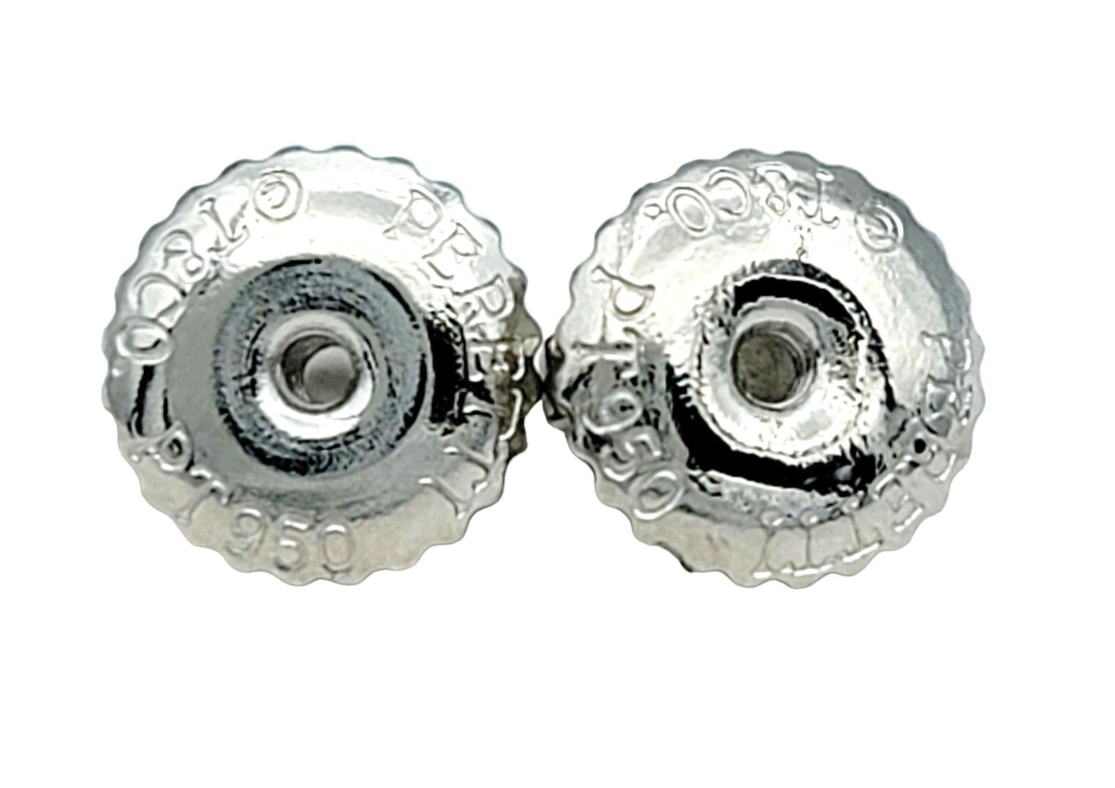 Tiffany & Co. Elsa Peretti Diamonds by the Yard Stud Earrings Set in Platinum For Sale 2