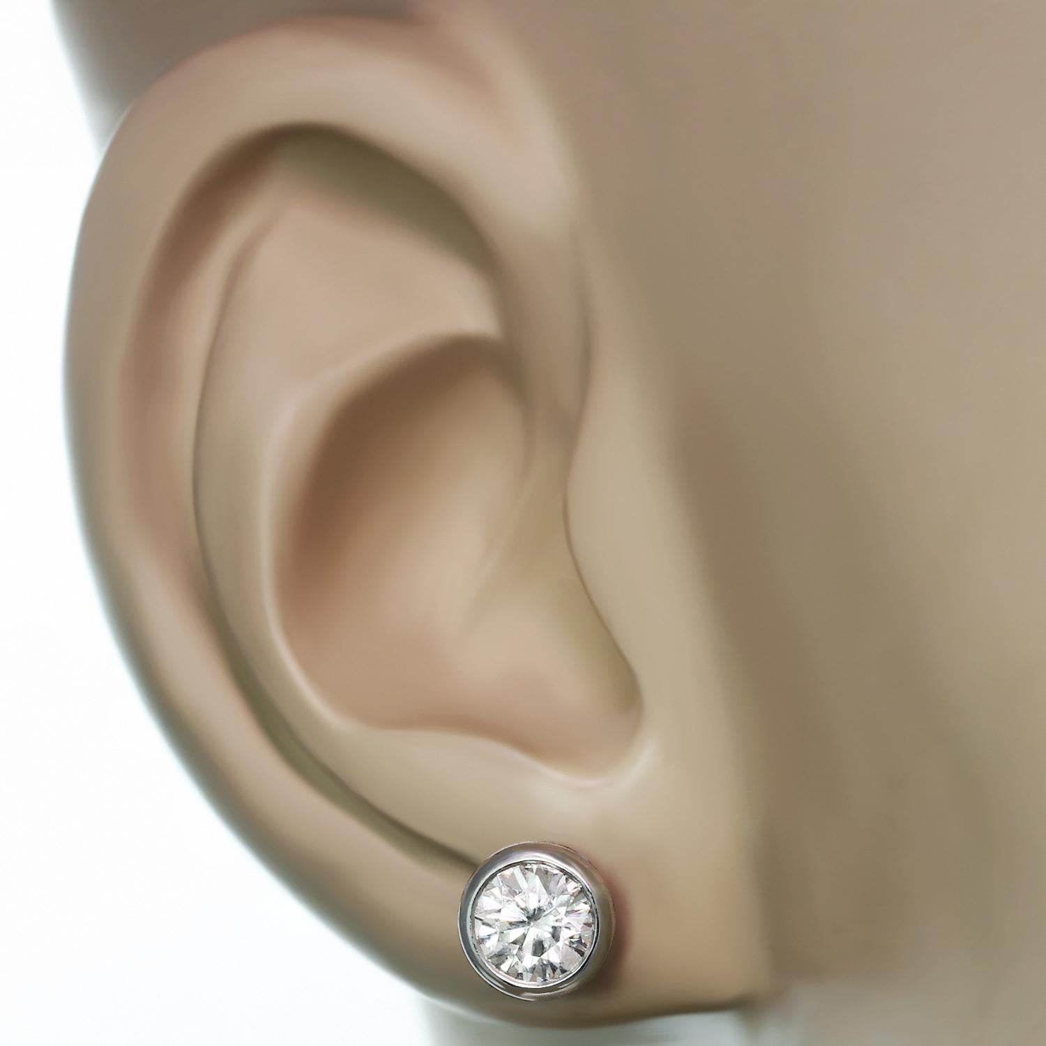 Women's Tiffany & Co. Elsa Peretti Diamonds by the Yard White Gold Stud Earrings