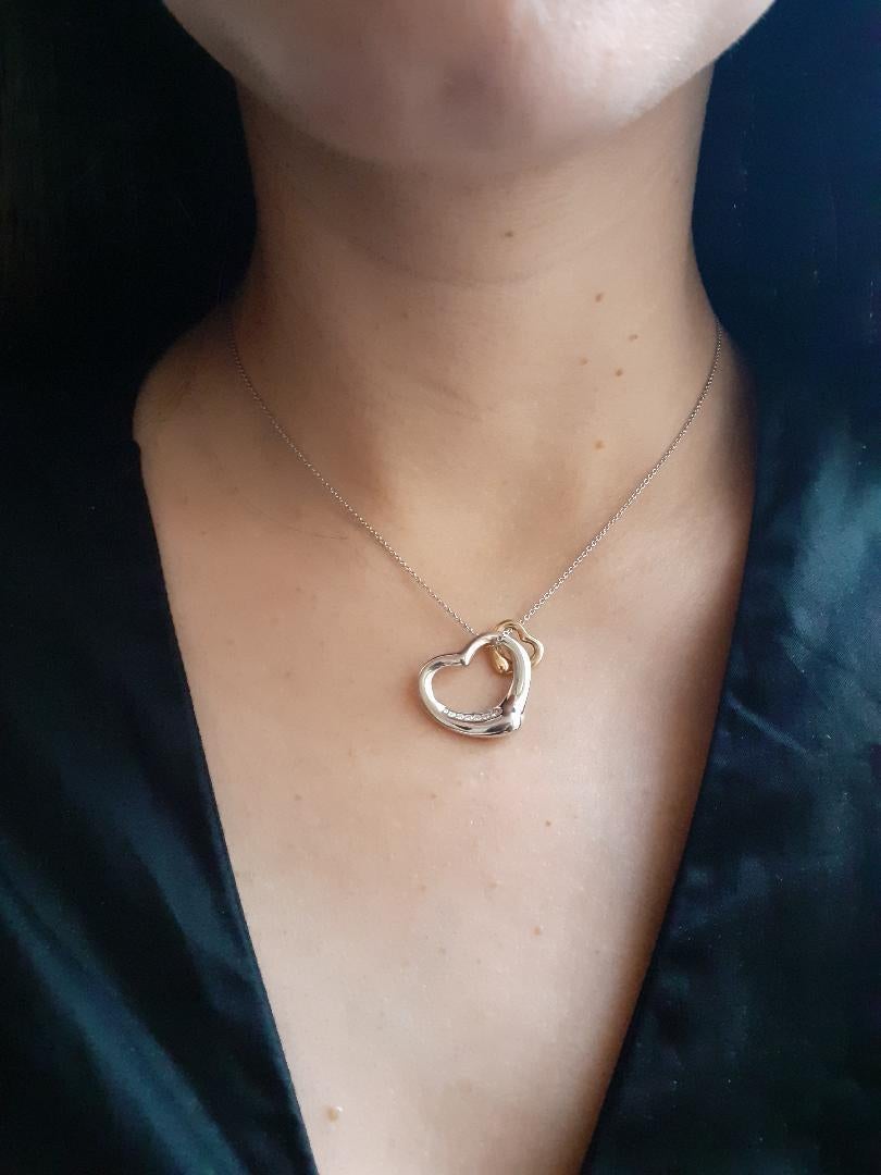 tiffany double open heart necklace