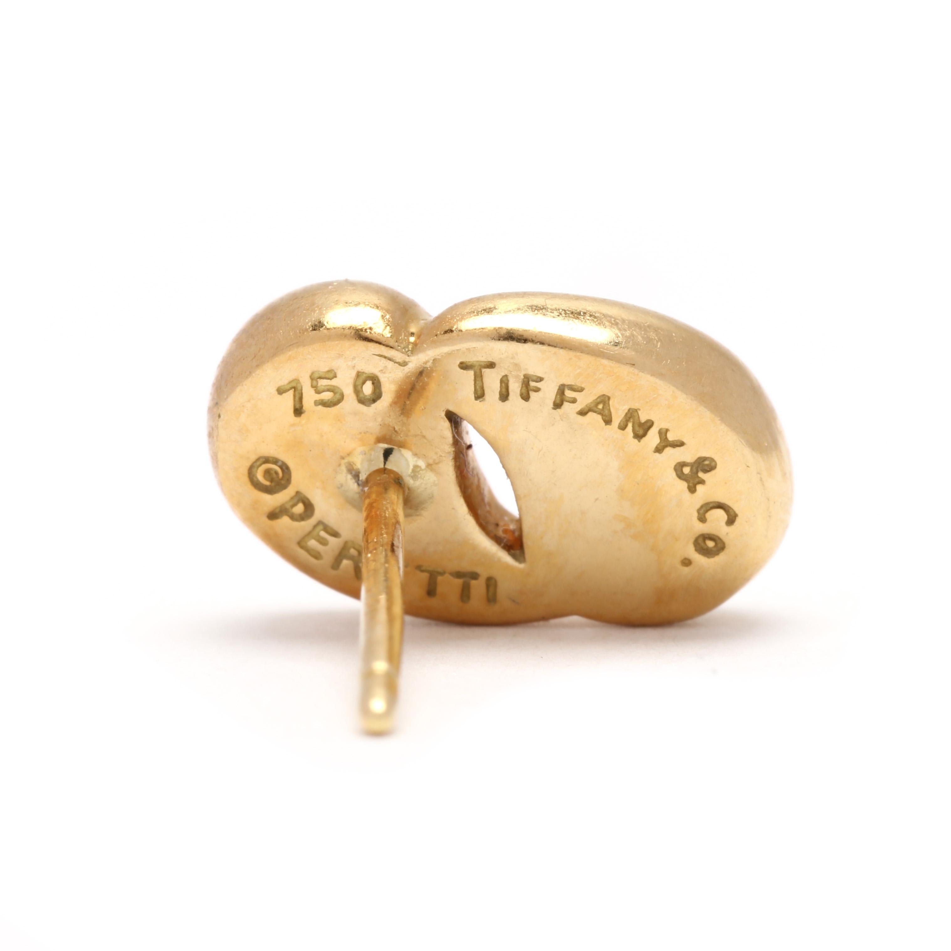 tiffany gold stud earrings