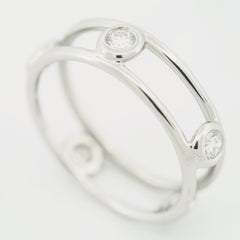 Tiffany & Co. Elsa Peretti Double Wire Diamonds Ring Platinum 950 US 5.25
