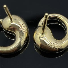 Tiffany & Co Elsa Peretti Eternal Circle Stud Earrings 18k Yellow Gold