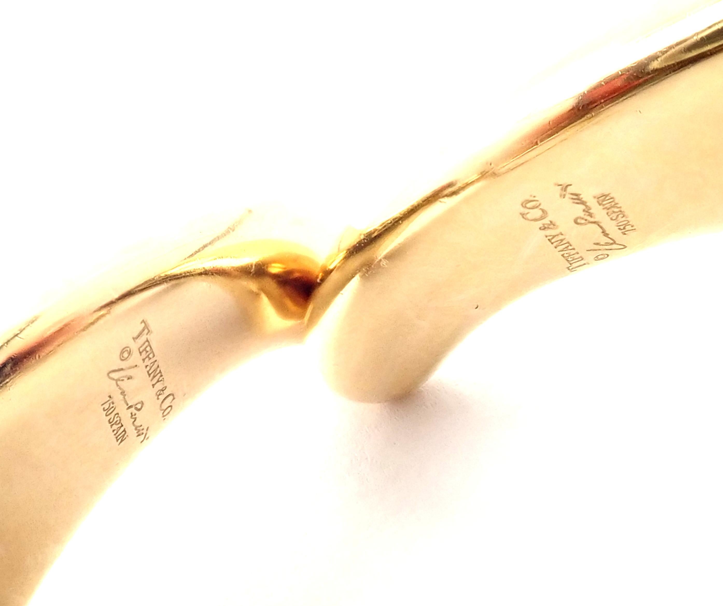 Tiffany & Co. Elsa Peretti Extra große Ohrringe aus Gelbgold mit Bohnenmotiv im Angebot 4