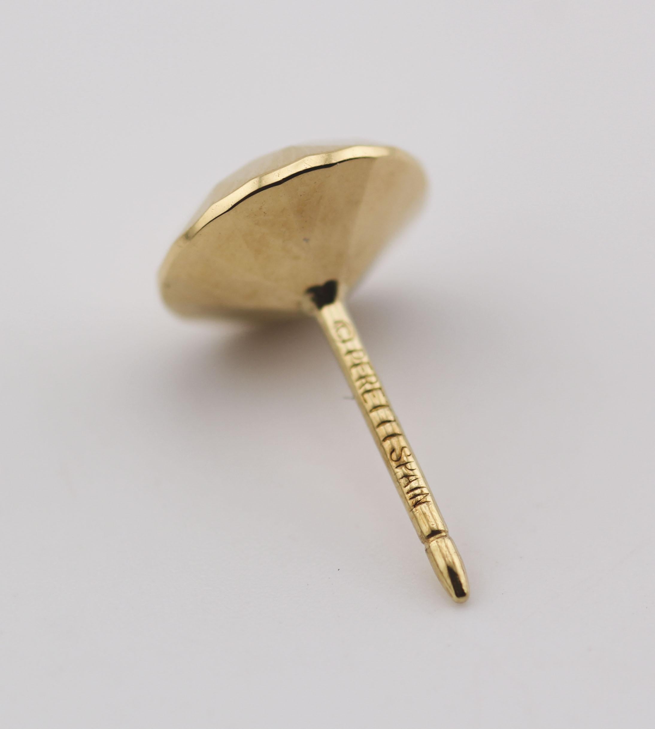 Tiffany & Co. Orecchini con perno in oro giallo 18 carati Elsa Peretti Facet 2 Carat in vendita 1