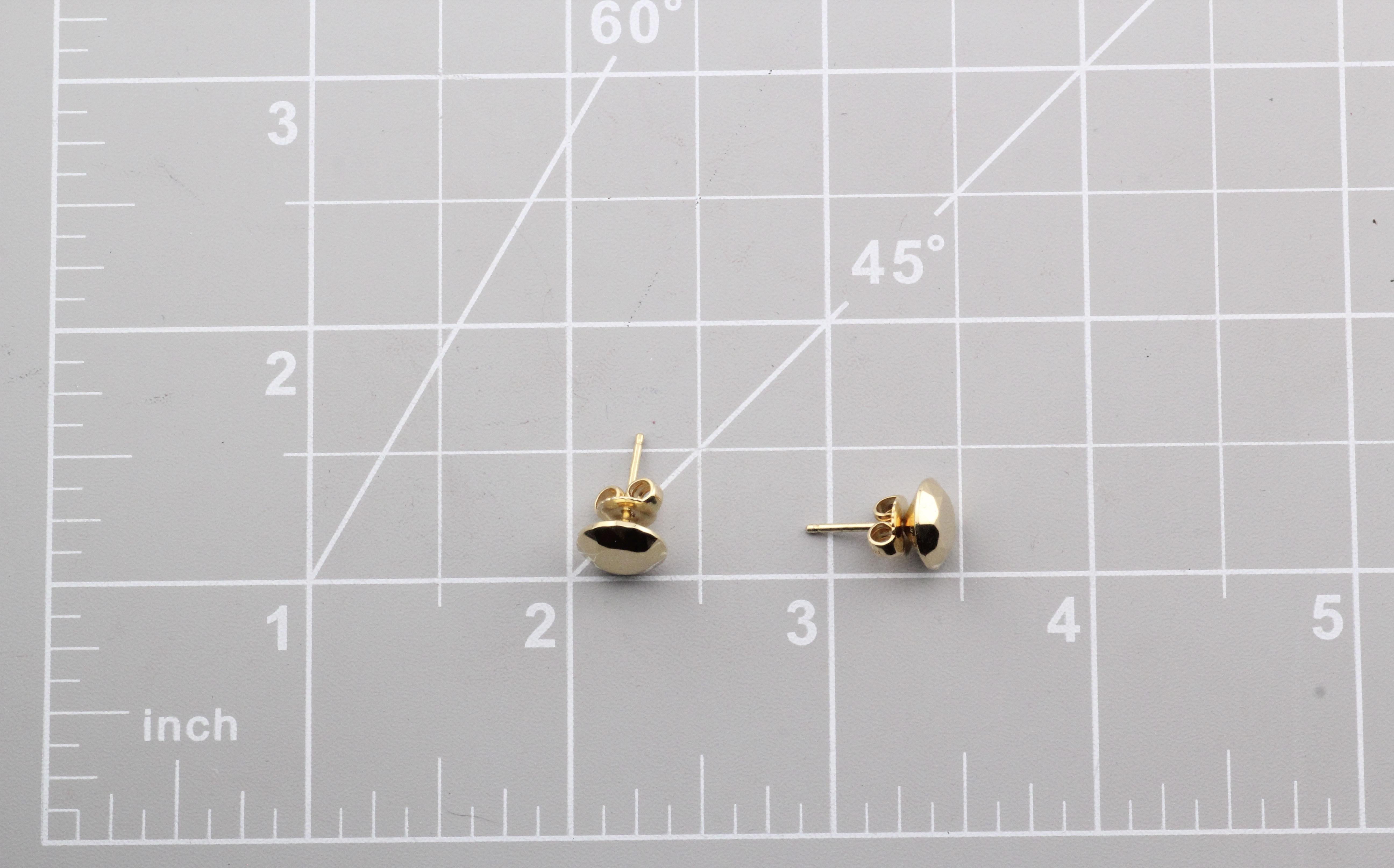 Tiffany & Co. Elsa Peretti Facet 2 Carat 18K Yellow Gold Stud Earrings For Sale 3
