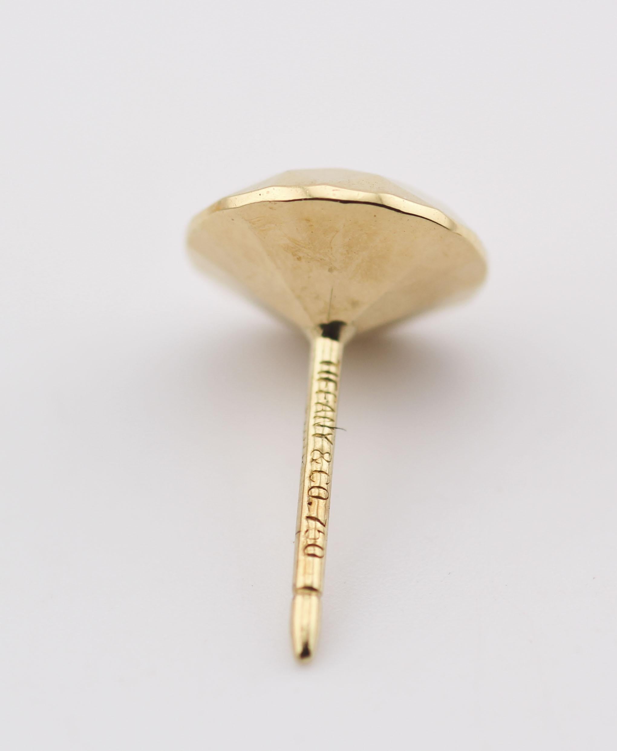 Tiffany & Co. Orecchini con perno in oro giallo 18 carati Elsa Peretti Facet 2 Carat in vendita 3