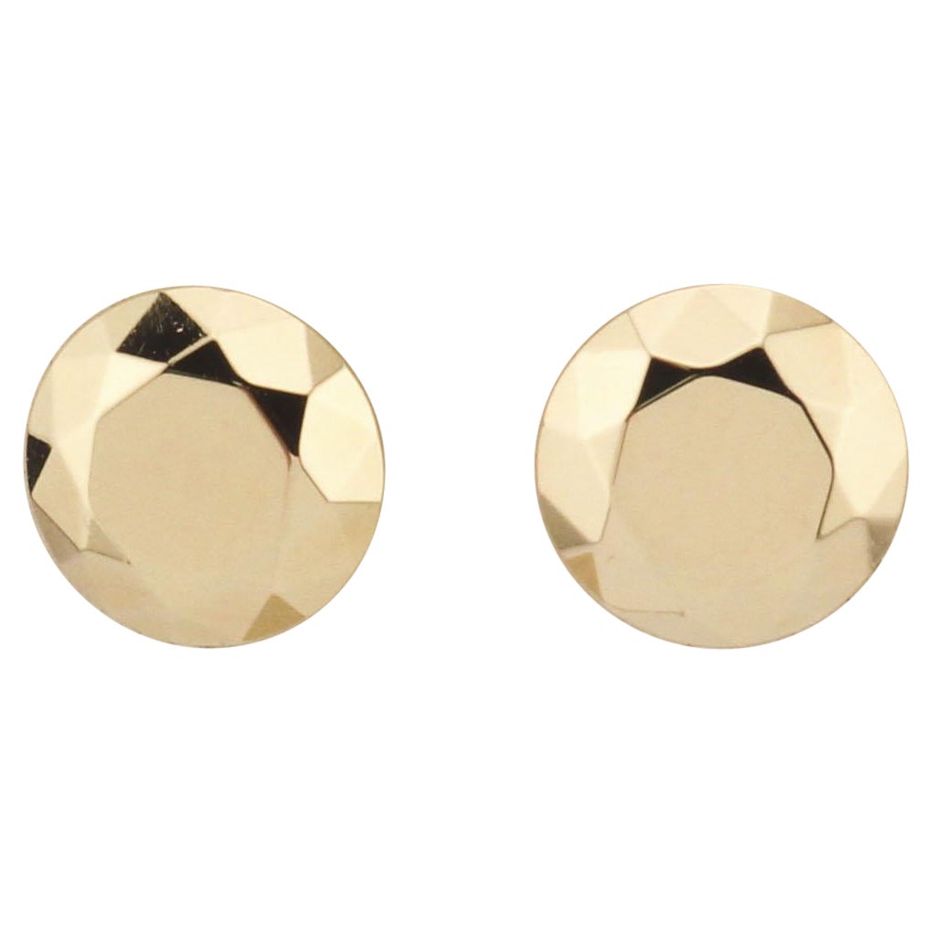 Tiffany & Co. Orecchini con perno in oro giallo 18 carati Elsa Peretti Facet 2 Carat in vendita