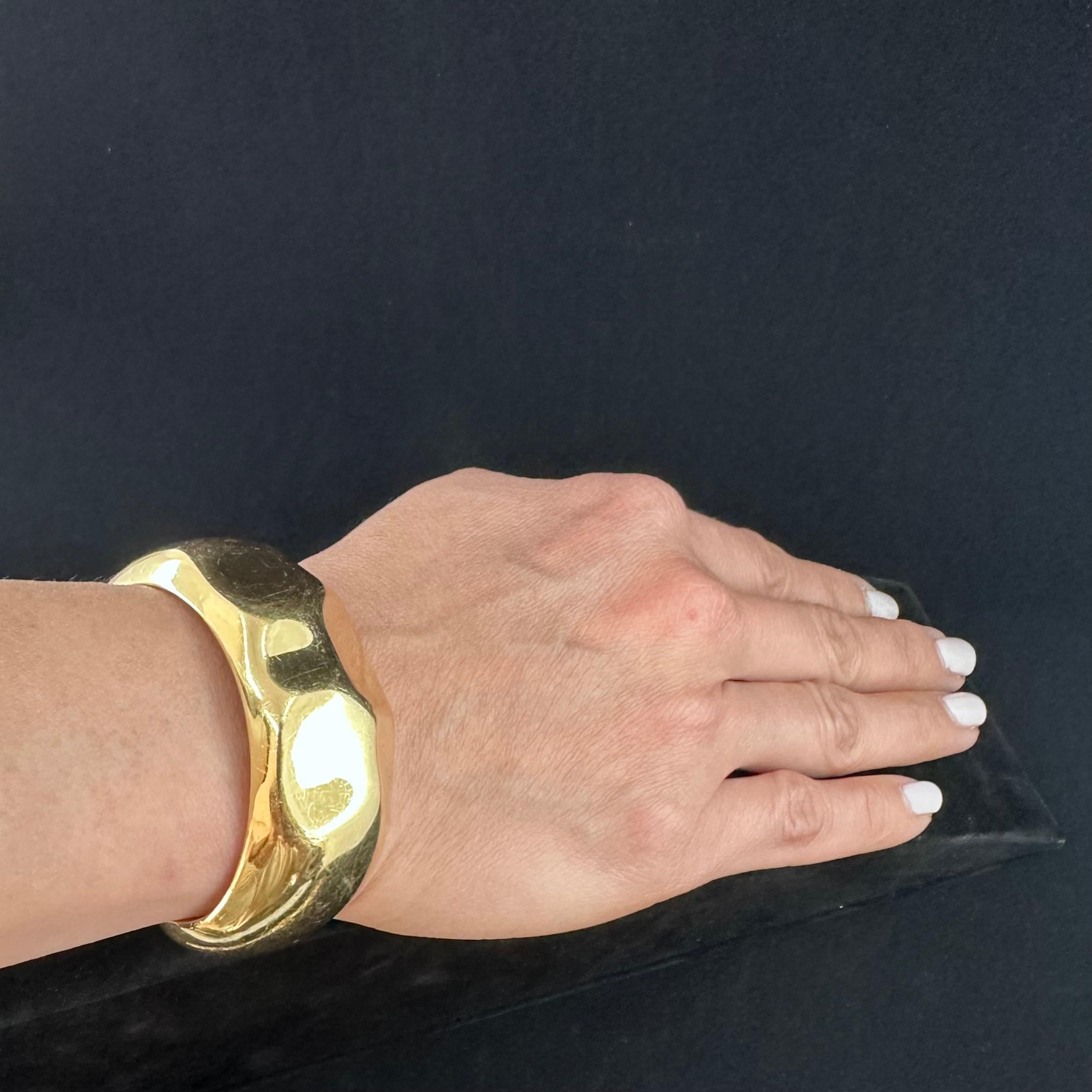 Tiffany & Co Elsa Peretti Faceted Cuff Bracelet For Sale 1