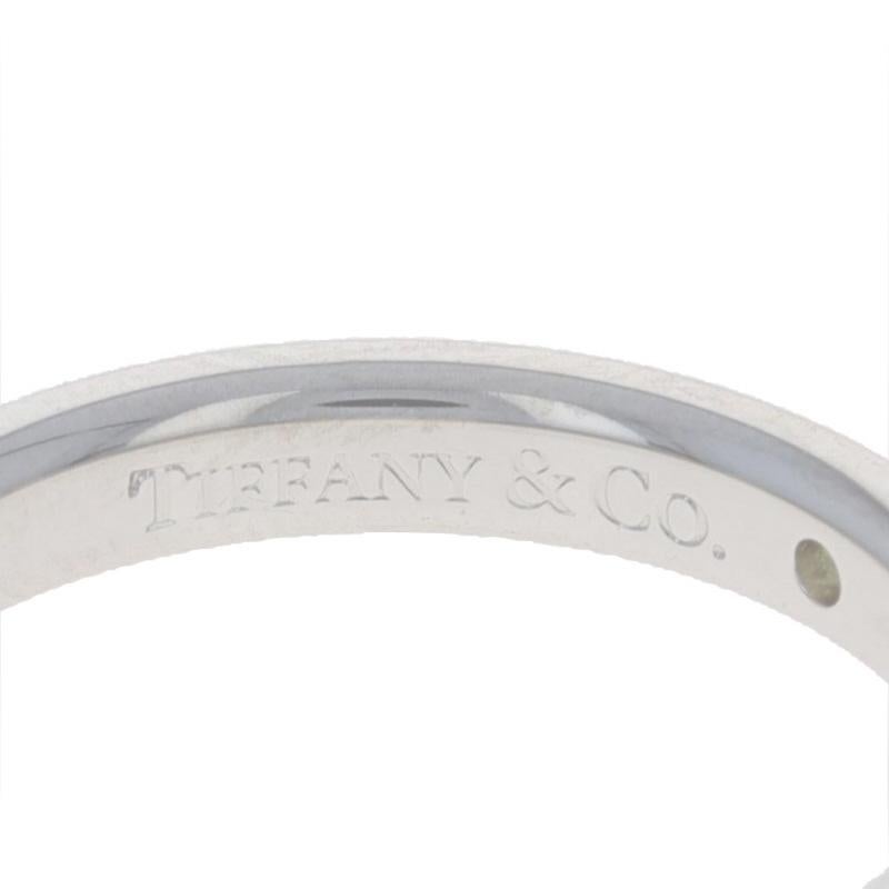 Tiffany & Co Elsa Peretti Fancy Gelber Diamant Solitär Band Platin Wed Ring Damen