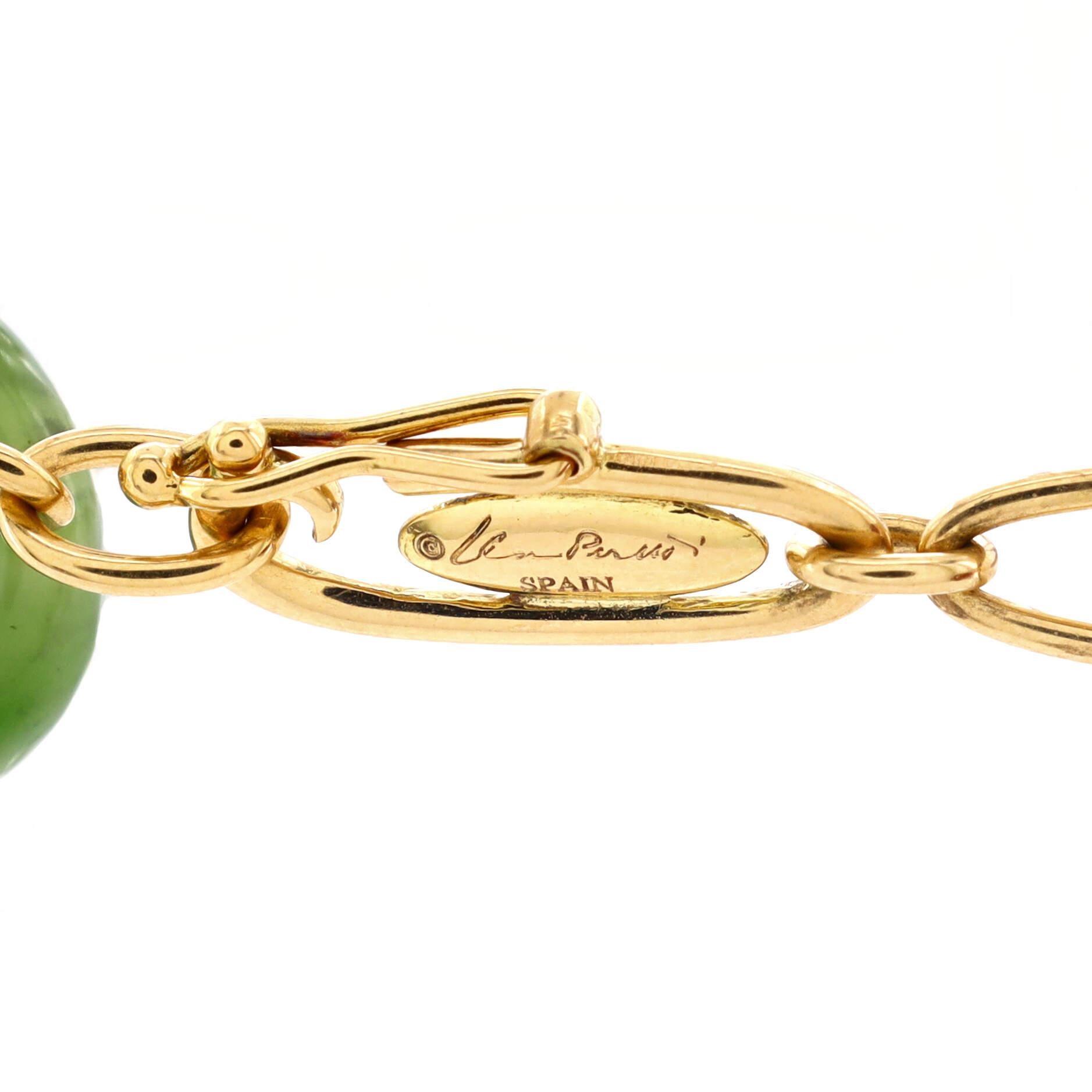 Tiffany & Co. Elsa Peretti Five Charms Bracelet 18k Yellow Gold with Lapi 1