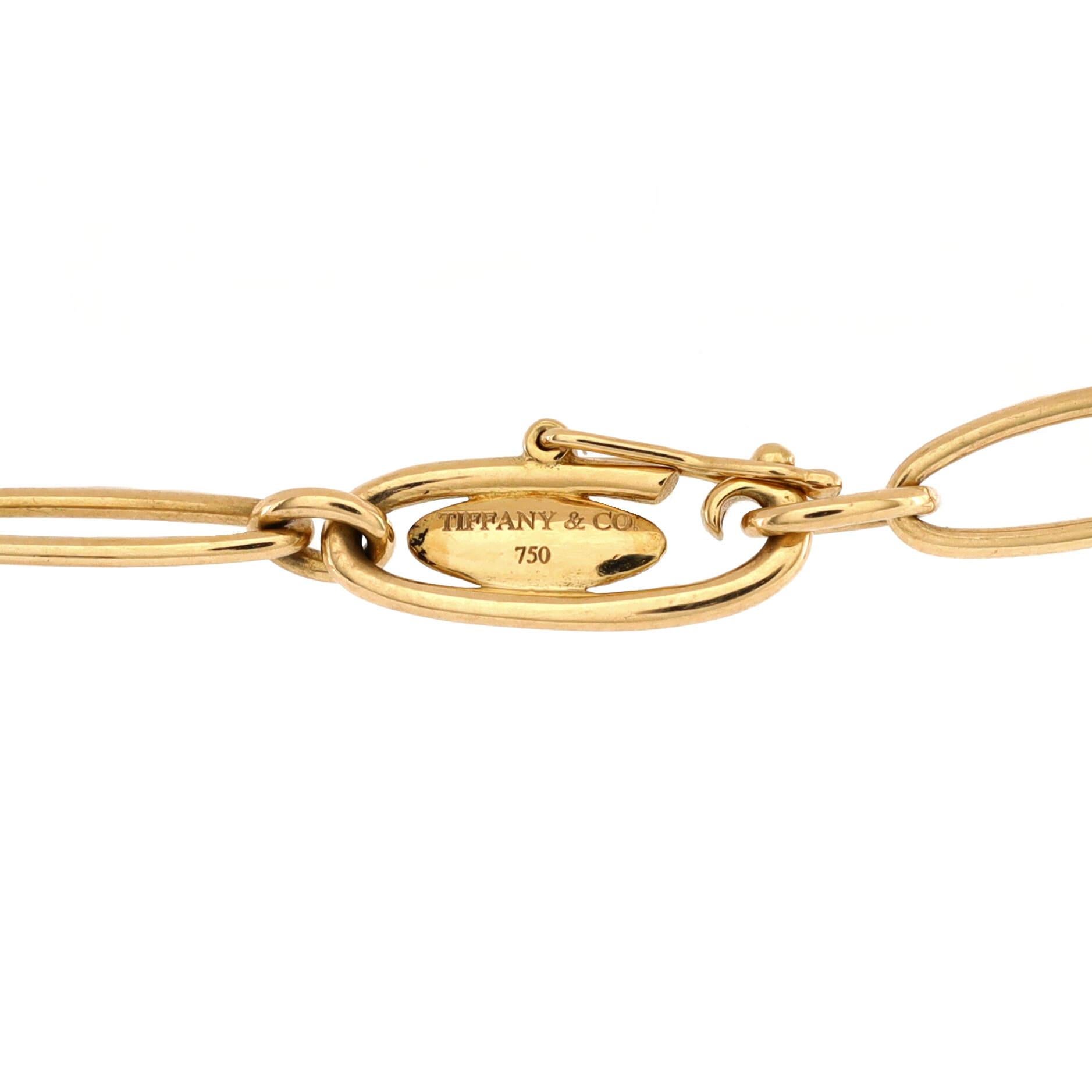 Tiffany & Co. Elsa Peretti Five Charms Bracelet 18k Yellow Gold In Good Condition In New York, NY