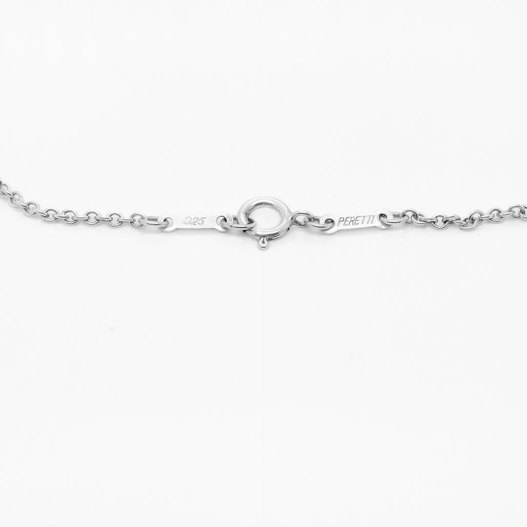 Tiffany & Co Elsa Peretti Five Open Hearts Sterling Silver Necklace For Sale 7