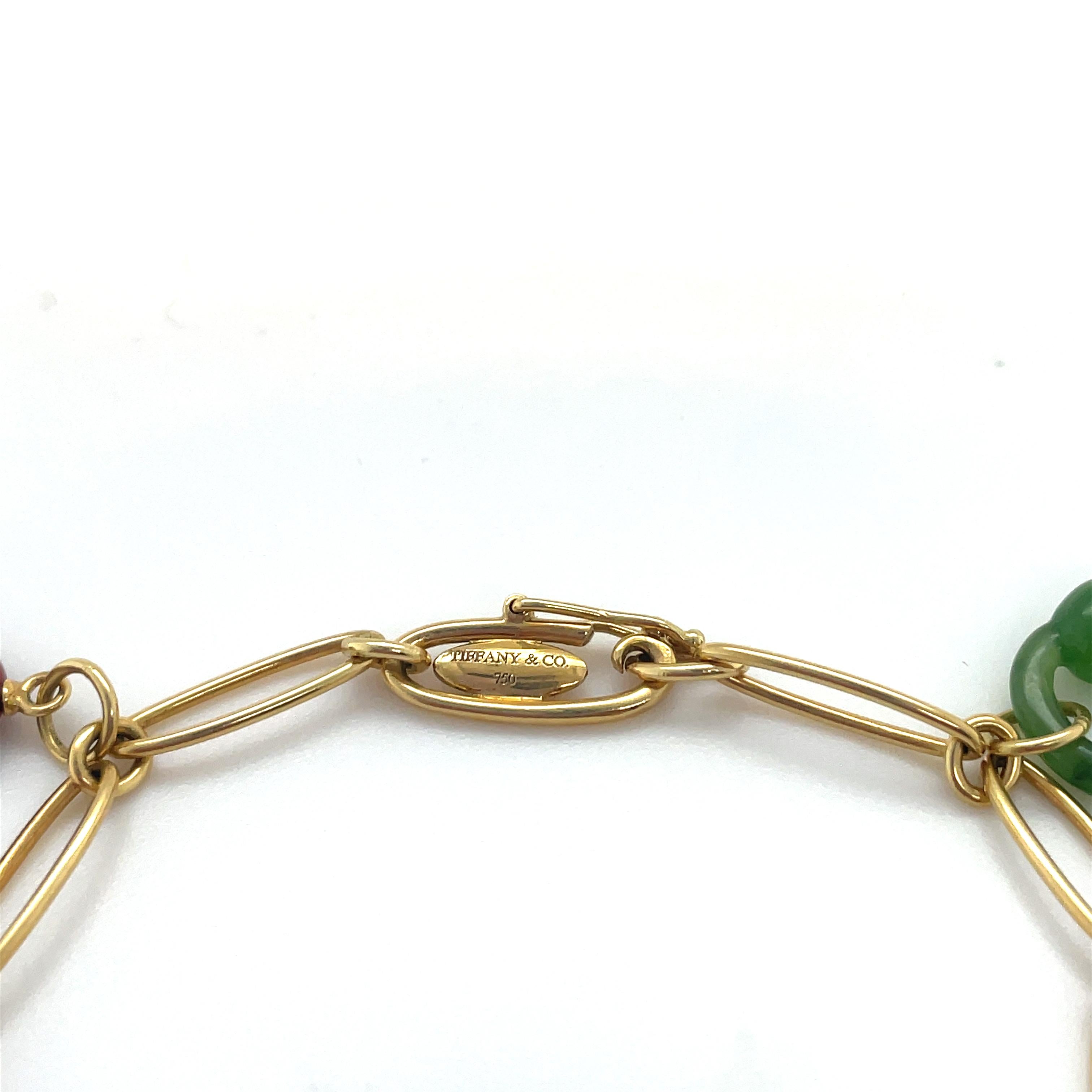 Tiffany & Co., Elsa Peretti, Five Stone Charm Bracelet 2