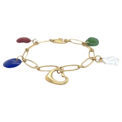 Tiffany & Co., Elsa Peretti, Five Stone Charm Bracelet