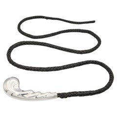 Tiffany & Co. Elsa Peretti for Halston Sterling Whip Belt Two Leather Straps