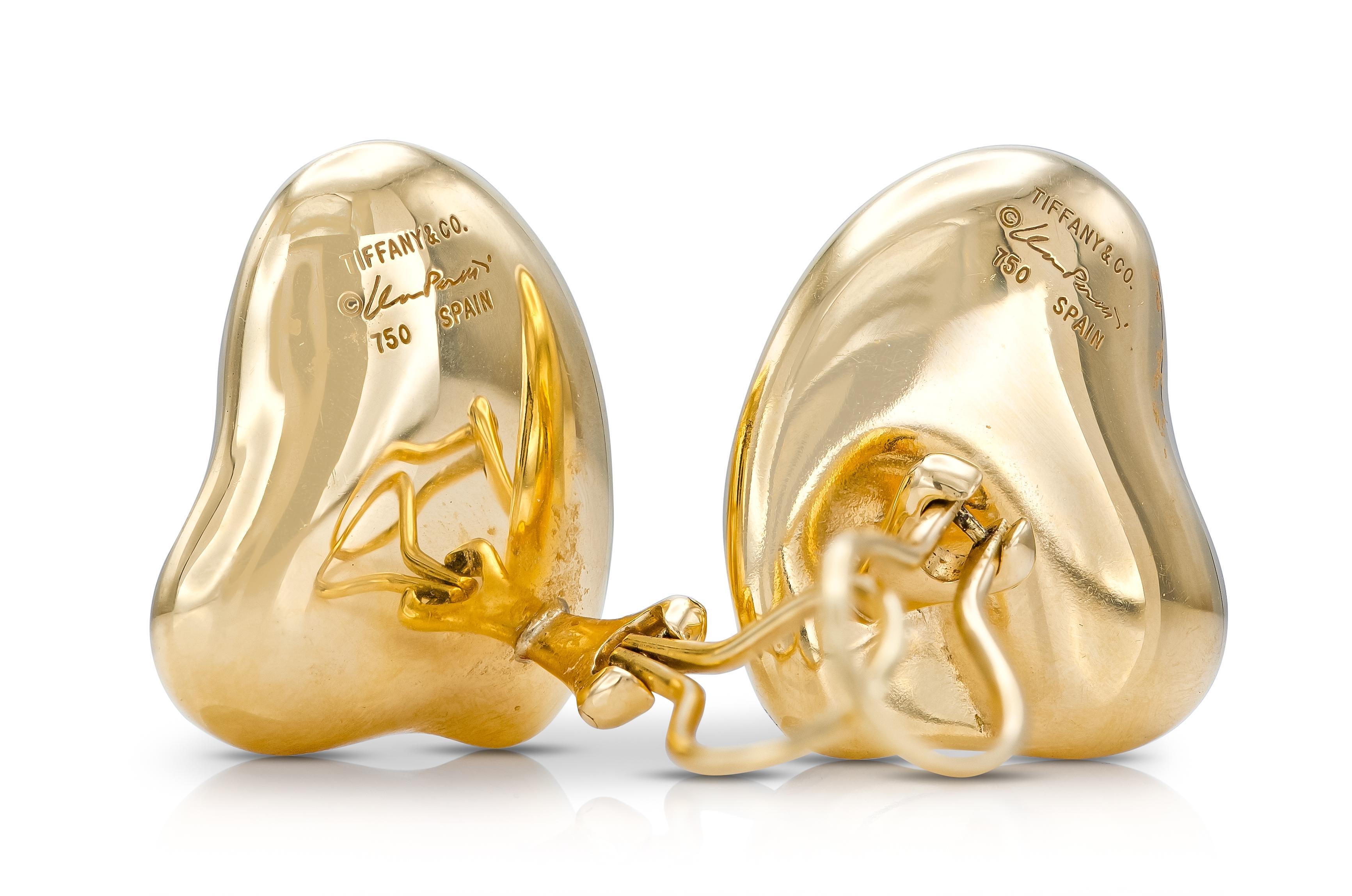Women's Tiffany & Co. Elsa Peretti Full Heart Earrings For Sale
