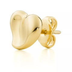 Tiffany & Co. Elsa Peretti Full Heart Stud Earrings 18k Yellow Gold