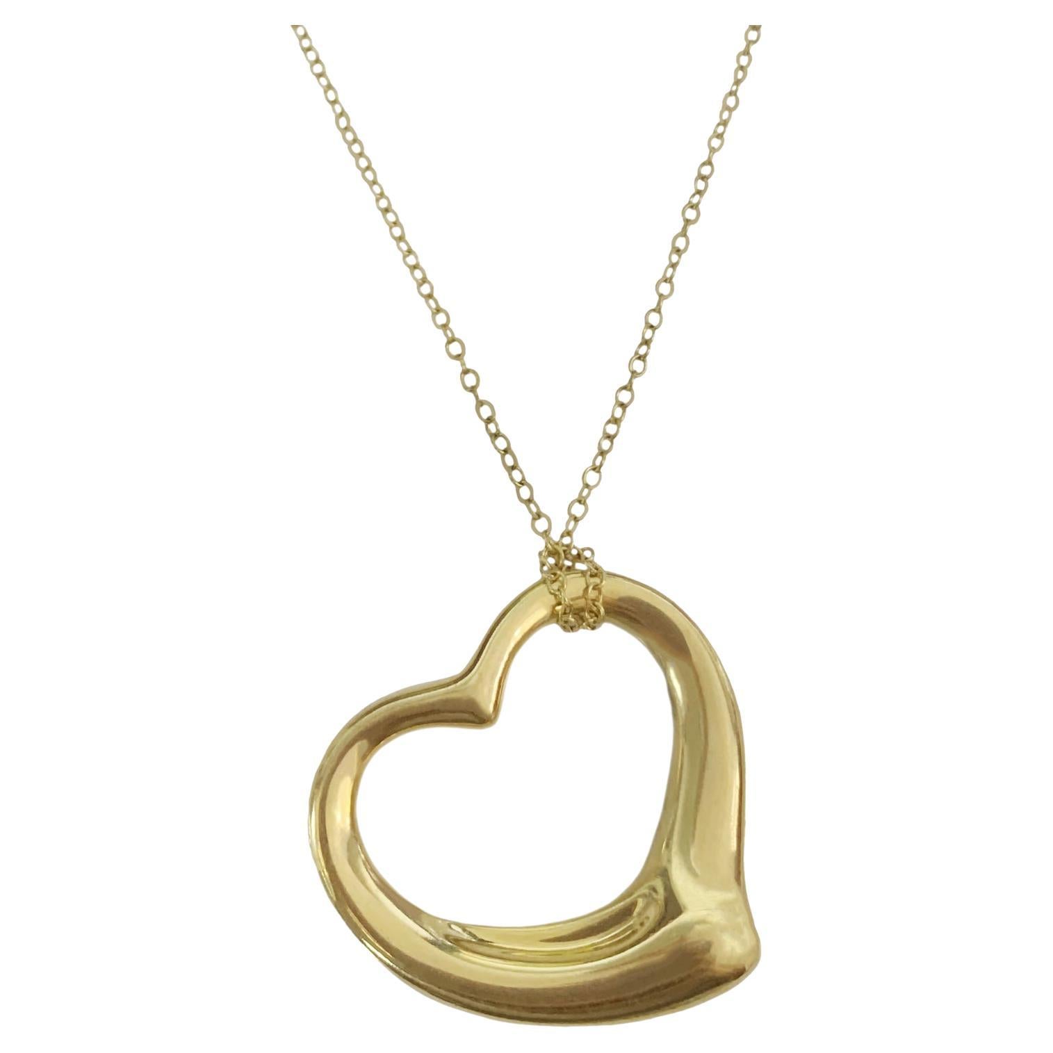 Tiffany & Co. Elsa Peretti Gold Heart Necklace