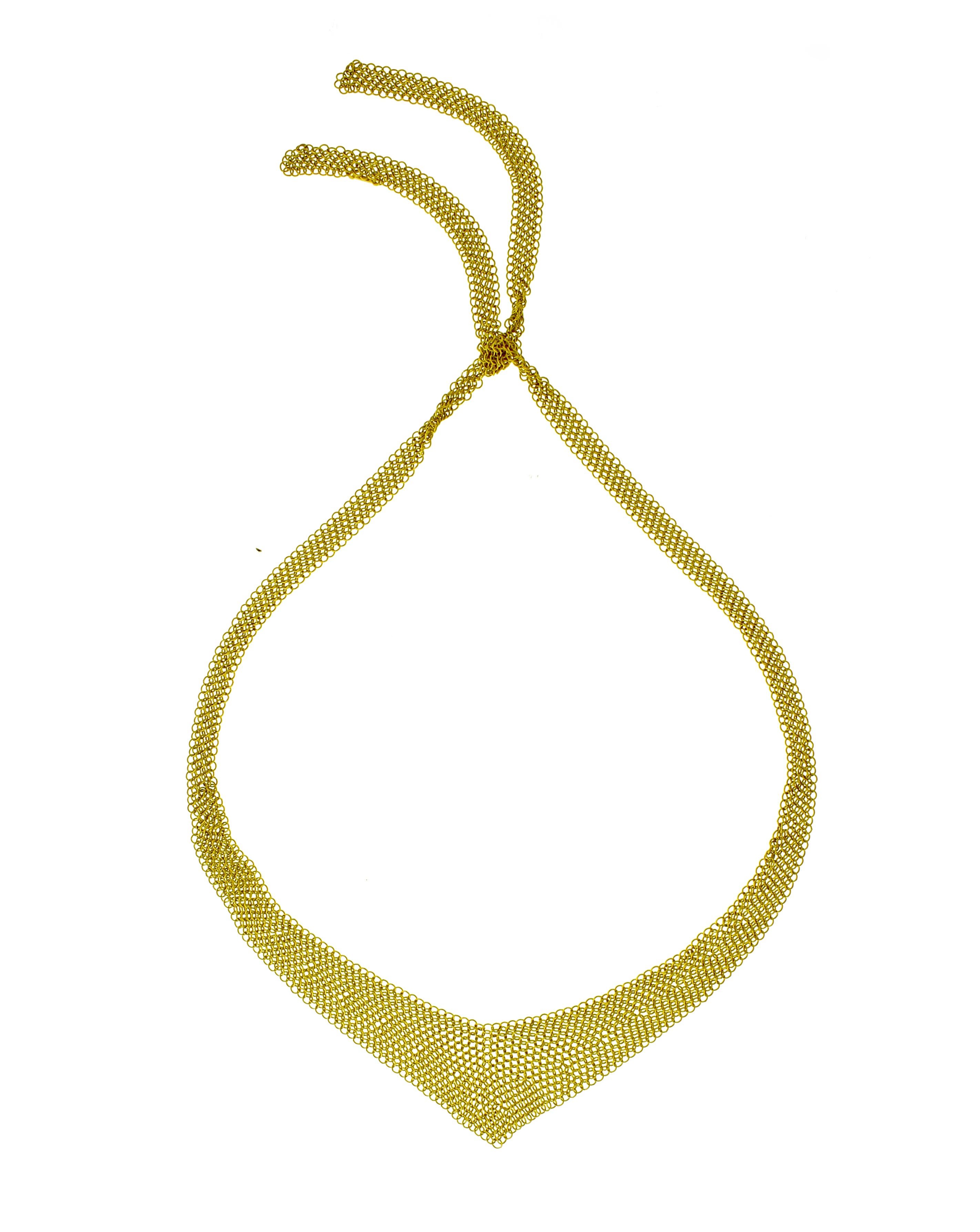 da uomo o donna Tiffany & Co. Elsa Peretti - Collana con foulard in maglia d'oro in vendita