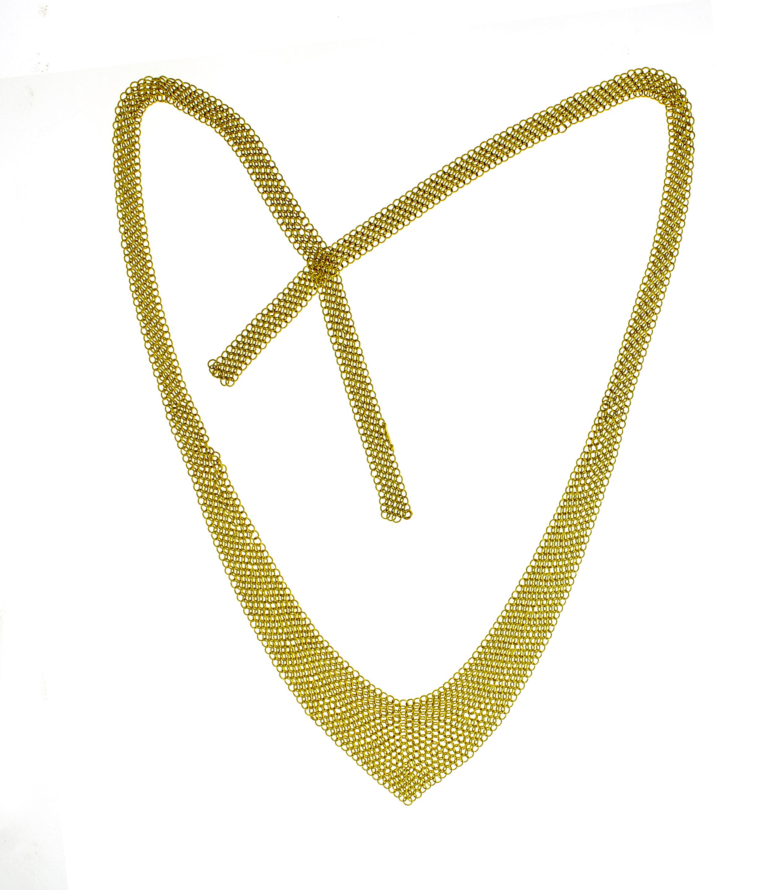Tiffany & Co. Elsa Peretti - Collana con foulard in maglia d'oro in vendita 1