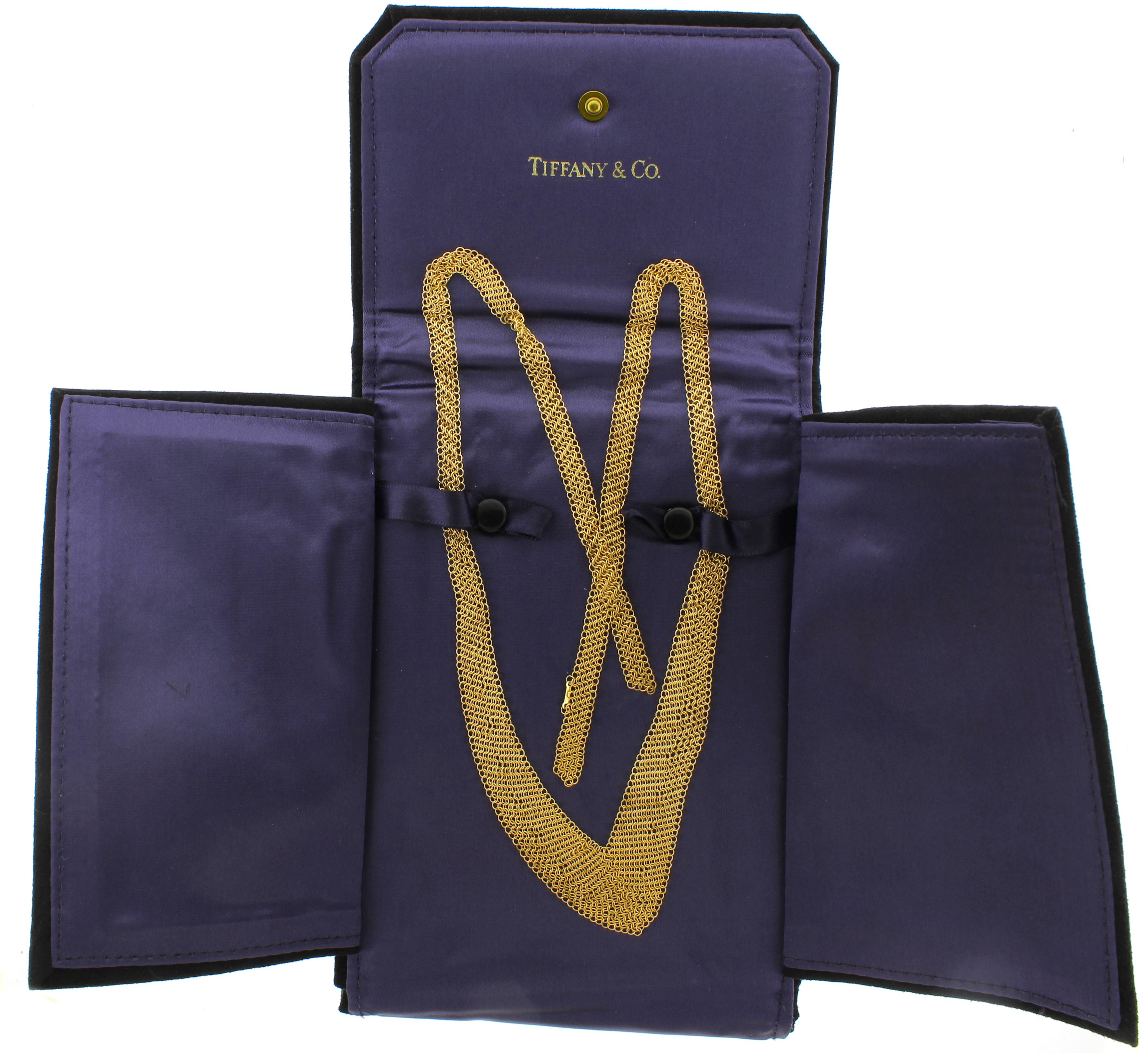 Tiffany & Co. Elsa Peretti - Collana con foulard in maglia d'oro in vendita 2