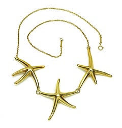 Tiffany & Co Elsa Peretti Gold Starfish Necklace